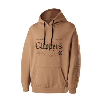 NBA LA Clippers Gothic Court Hoodie Beige Unisex Street Basketball Style APHOD00763LAC92