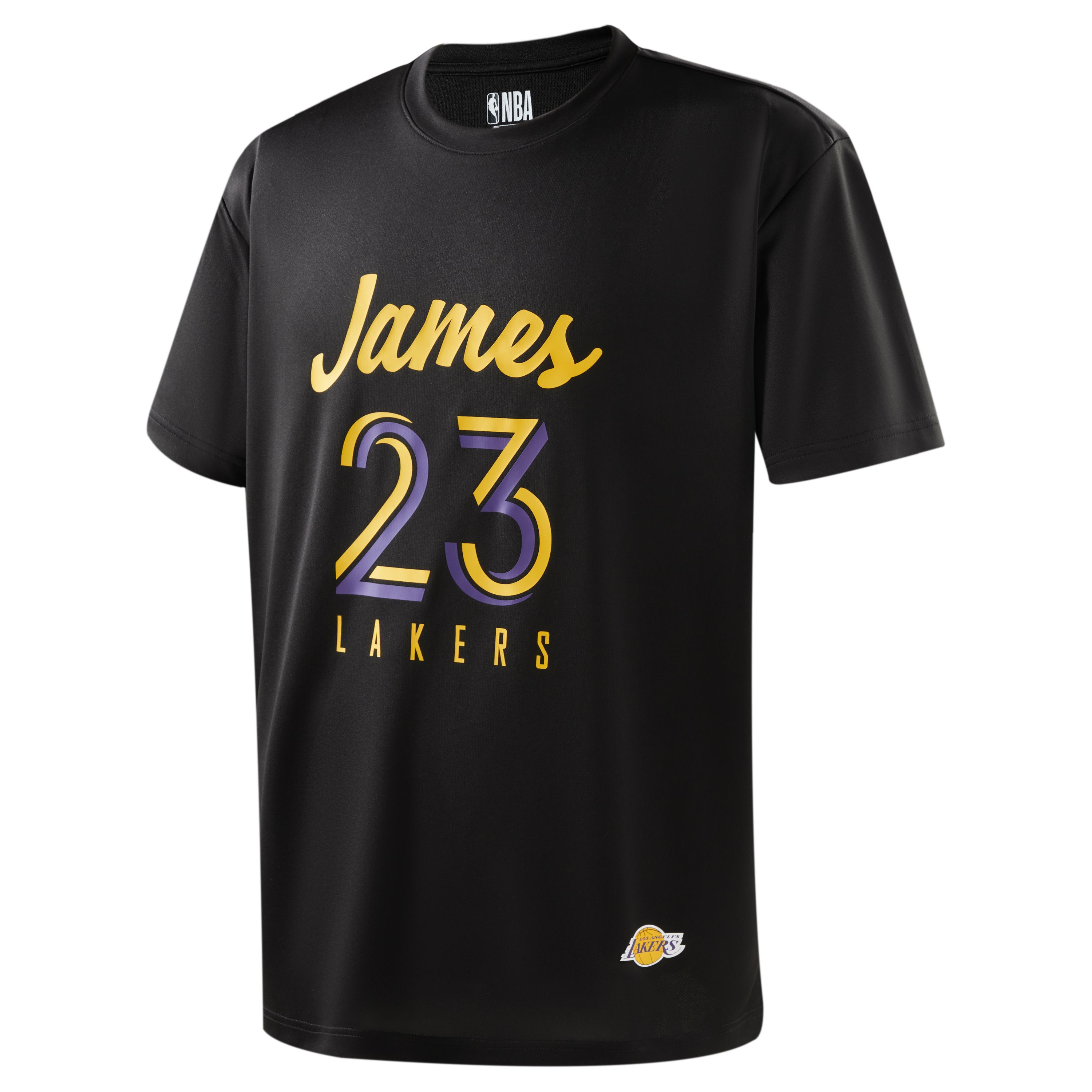 NBA Lakers LeBron Moisture-Wicking Basketball Training T-Shirt Unisex Black APTEE00628LALLBJ01