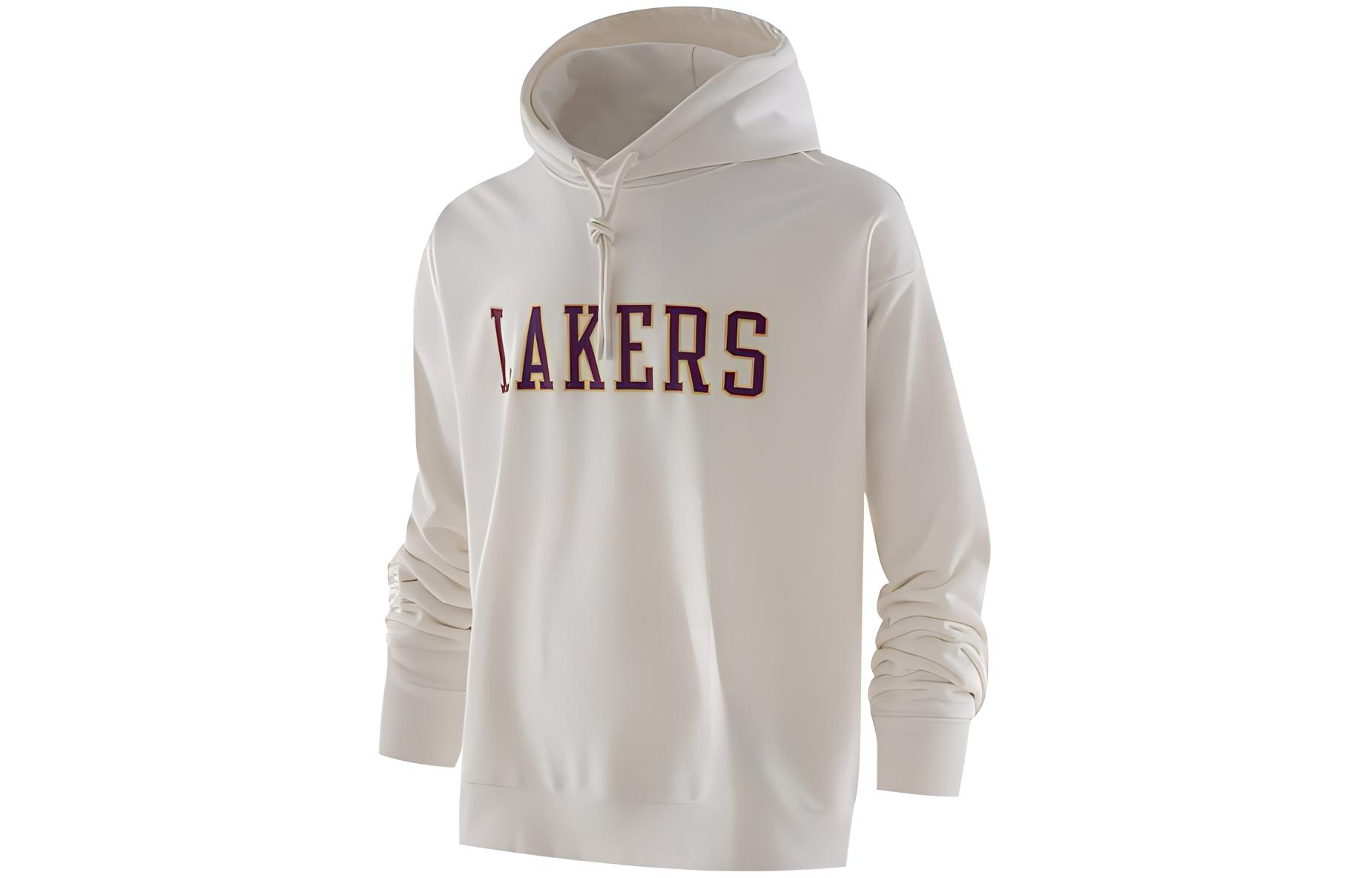 NBA Lakers White Hoodie Unisex Casual Pullover Sweatshirt Long Sleeve FCAPHO21HD11214LAL
