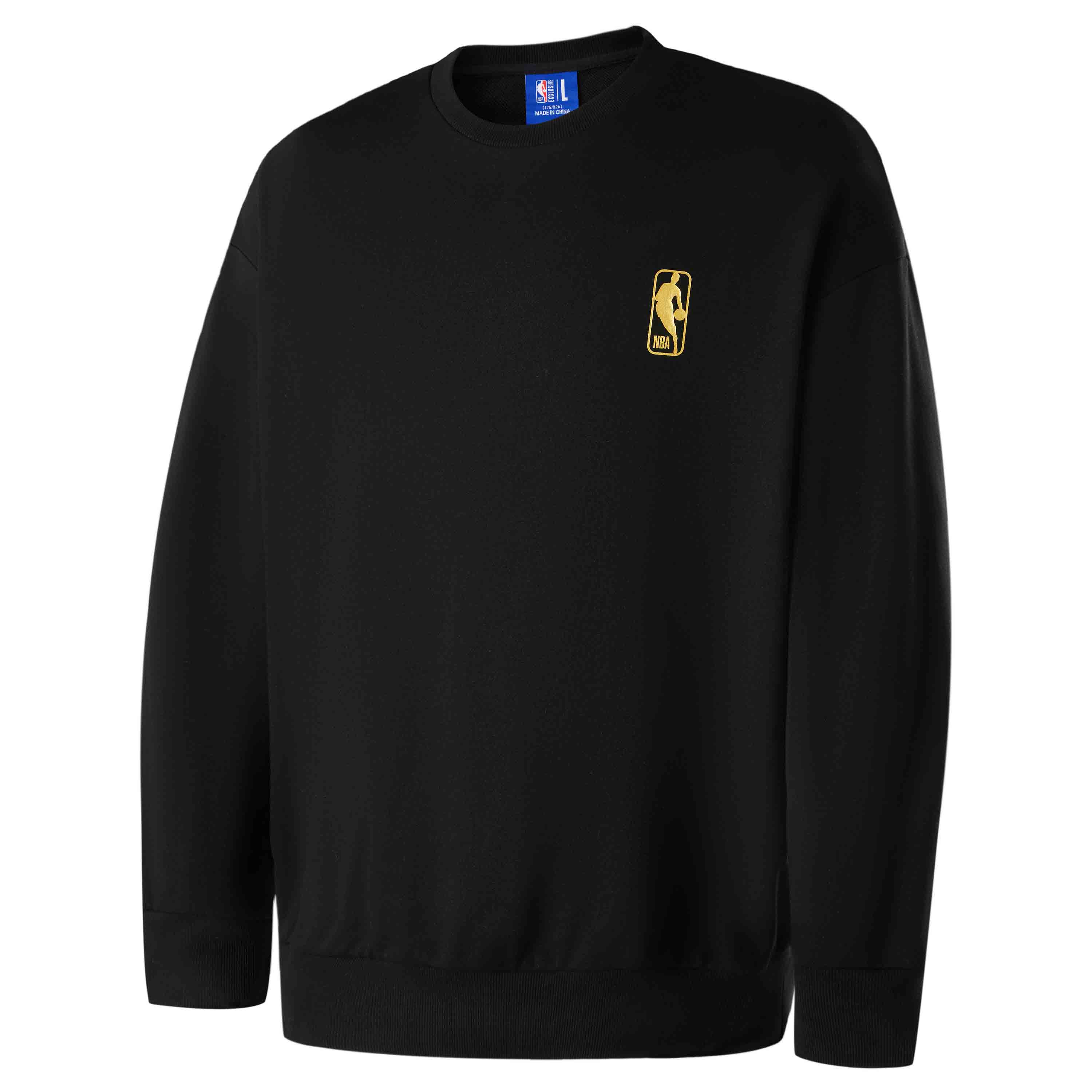 NBA League Black Gold Series Outdoor Crewneck Sweatshirt Unisex - Black APCRE00839NBA01