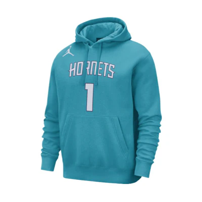 NBA Letter Print Pullover Hoodie Sky Blue 13375341