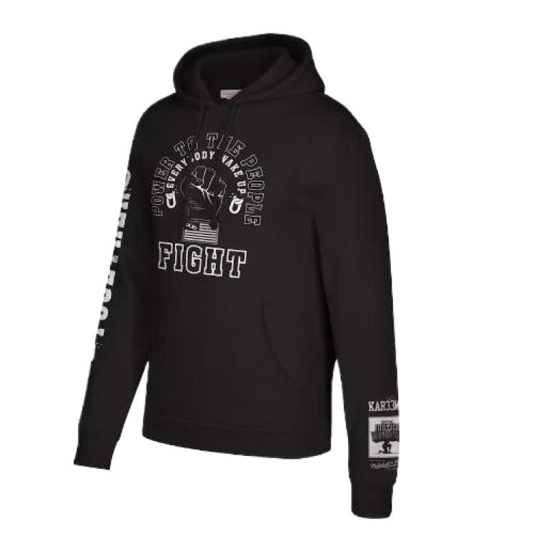 NBA Logo Print Pullover Hoodie Black 4010503