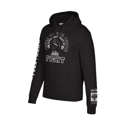 NBA Logo Print Pullover Hoodie Black 4010503