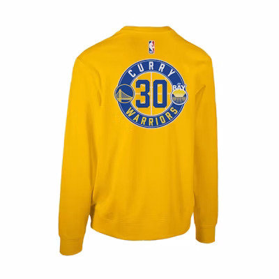 NBA Logo Series Golden State Warriors Stephen Curry Yellow Crewneck Sweatshirt Men LWAPHO22CR13128GSW