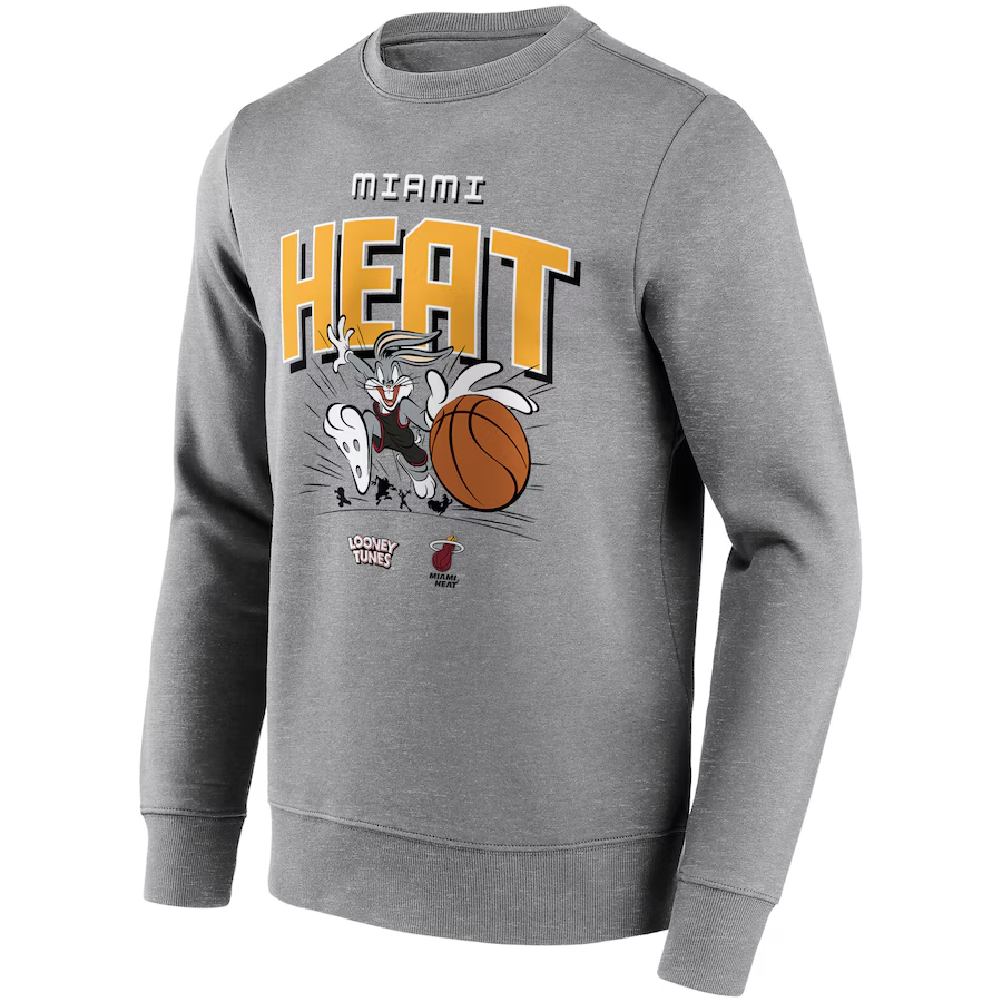 NBA Looney Tunes Bugs Bunny Graphic Crewneck Sweatshirt Men’s Grey 13327631