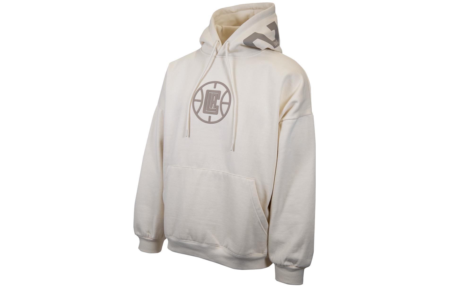 NBA Los Angeles Clippers Beige Oversized Hoodie Long Sleeve Sweatshirt LWAPFW21HD10724LAC