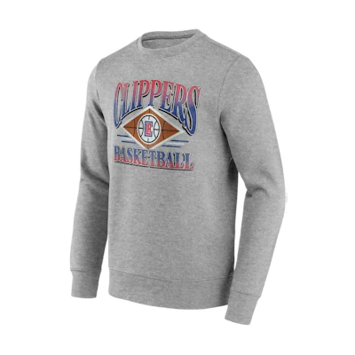 NBA Los Angeles Clippers Fanatics Power Phase Logo Crewneck Sweatshirt Grey Men 13340721