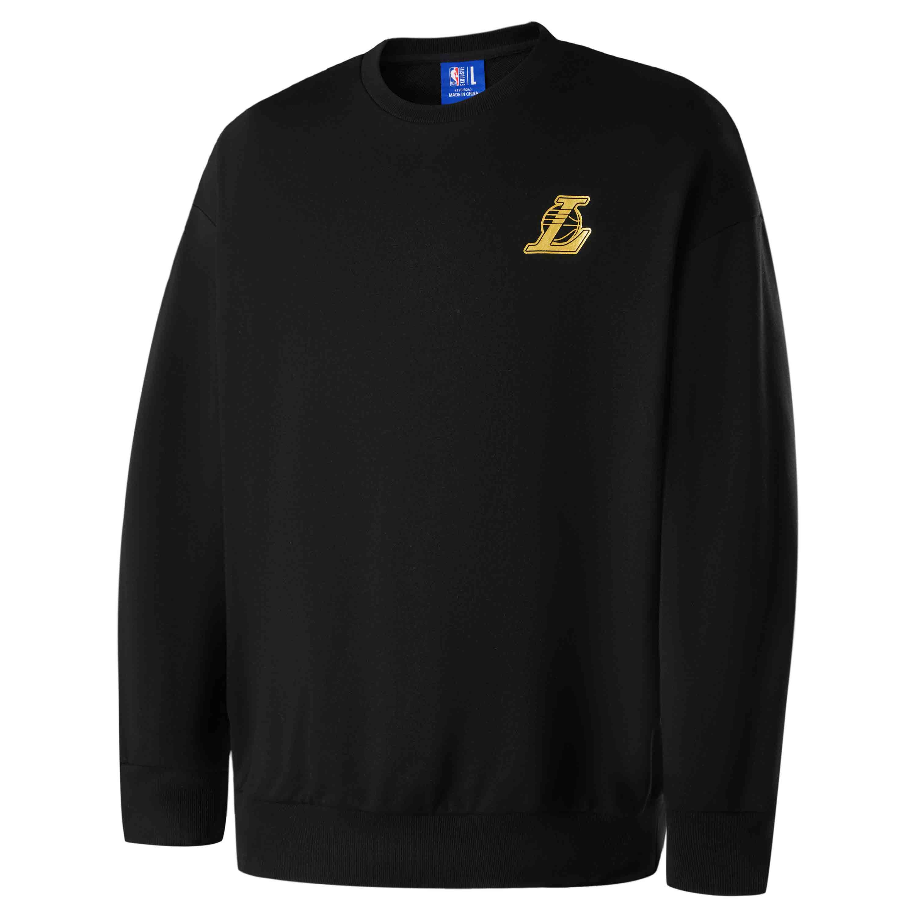 NBA Los Angeles Lakers Black Gold Outdoor Crewneck Sweatshirt Unisex - Black APCRE00839LAL01