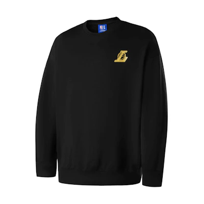 NBA Los Angeles Lakers Black Gold Outdoor Crewneck Sweatshirt Unisex - Black APCRE00839LAL01