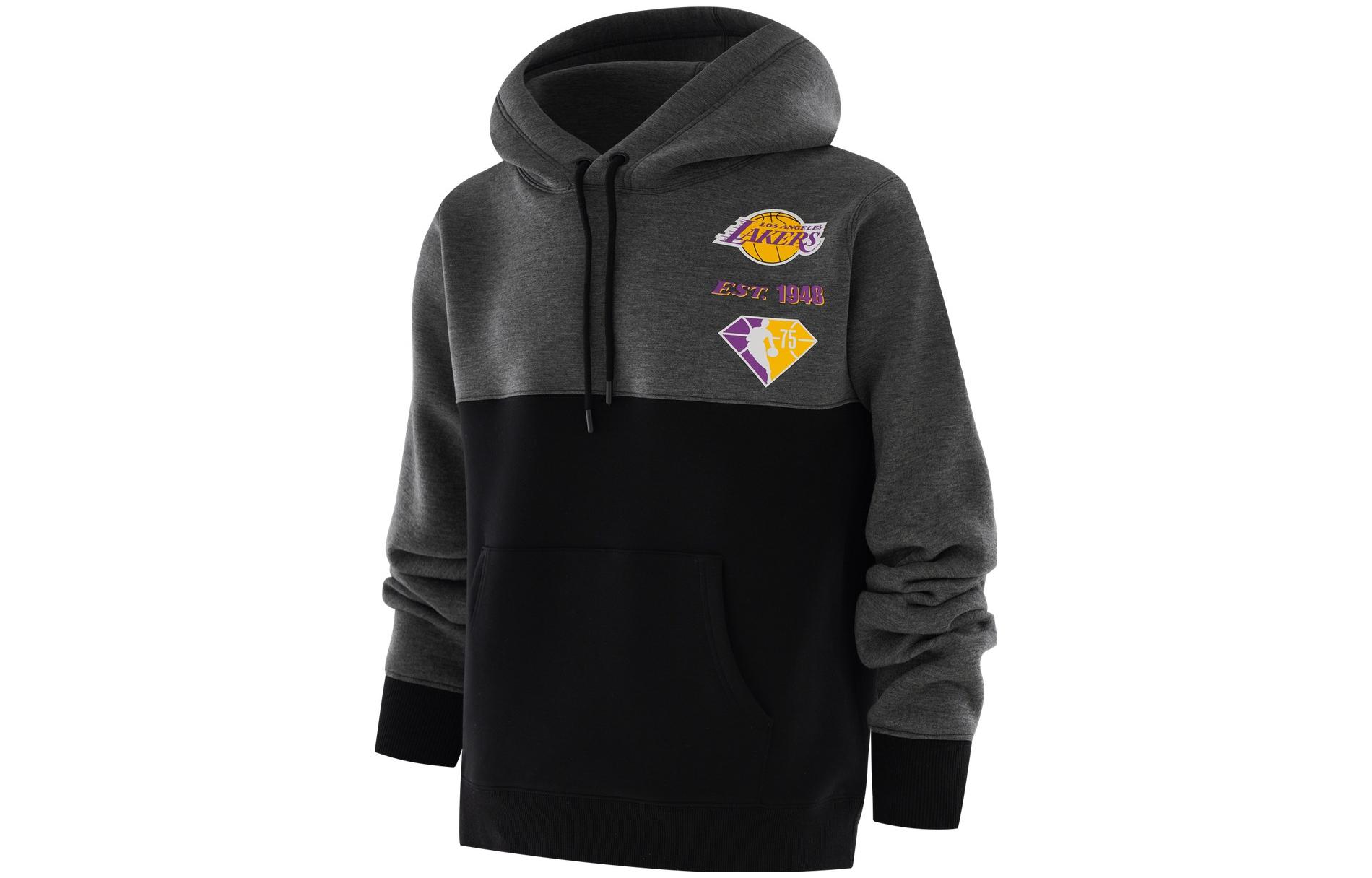 NBA Los Angeles Lakers Colorblock Hoodie Unisex Black F1APSP22HD11776LAL