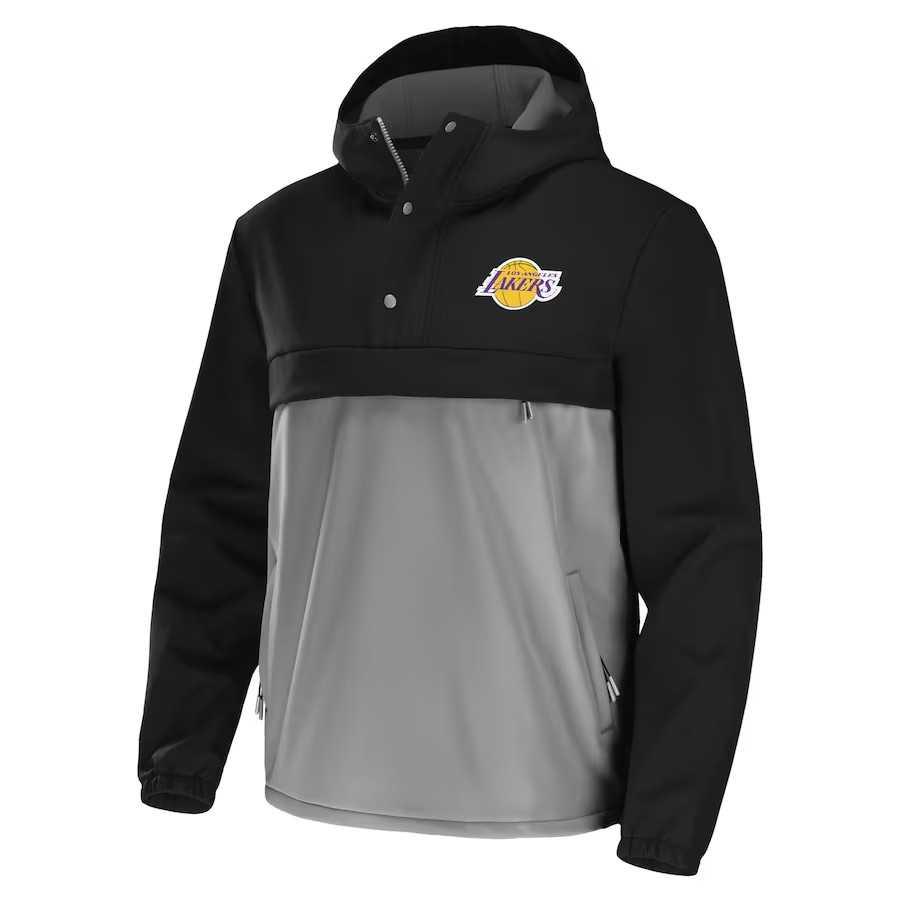 NBA Los Angeles Lakers Colorblock Logo Hoodie Men’s Grey 13300842