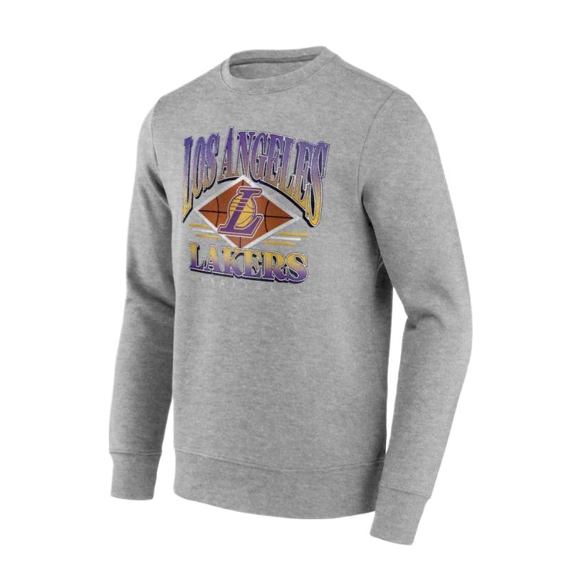 NBA Los Angeles Lakers Graphic Print Crewneck Sweatshirt Grey () 13340699
