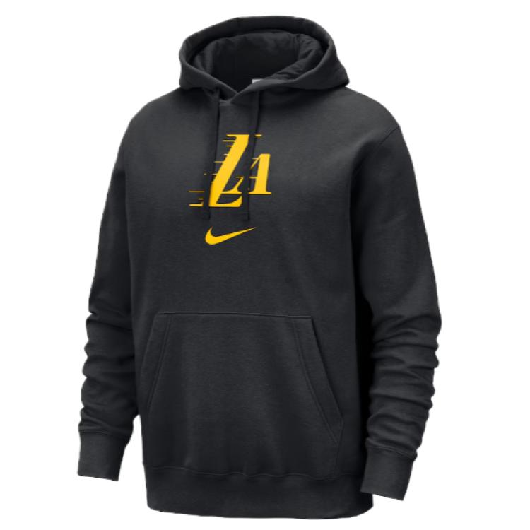 NBA Los Angeles Lakers Letter Print Hoodie Black Casual Sweatshirt 13392573