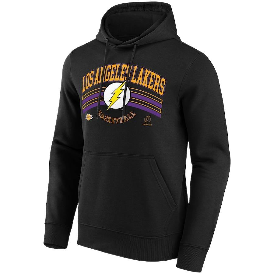 NBA Los Angeles Lakers Letter Stripe Hoodie Black Pullover 14420472