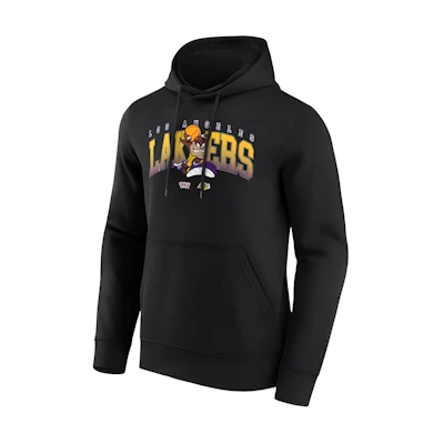 NBA Los Angeles Lakers Looney Tunes Taz Logo Hoodie Black Casual Pullover 13327468