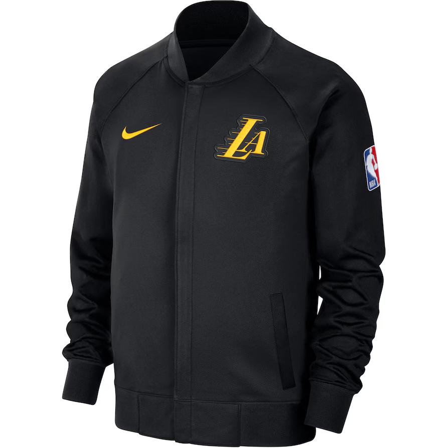 NBA Los Angeles Lakers Nike City Edition Thermaflex Jacket Black Long Sleeve 13392508