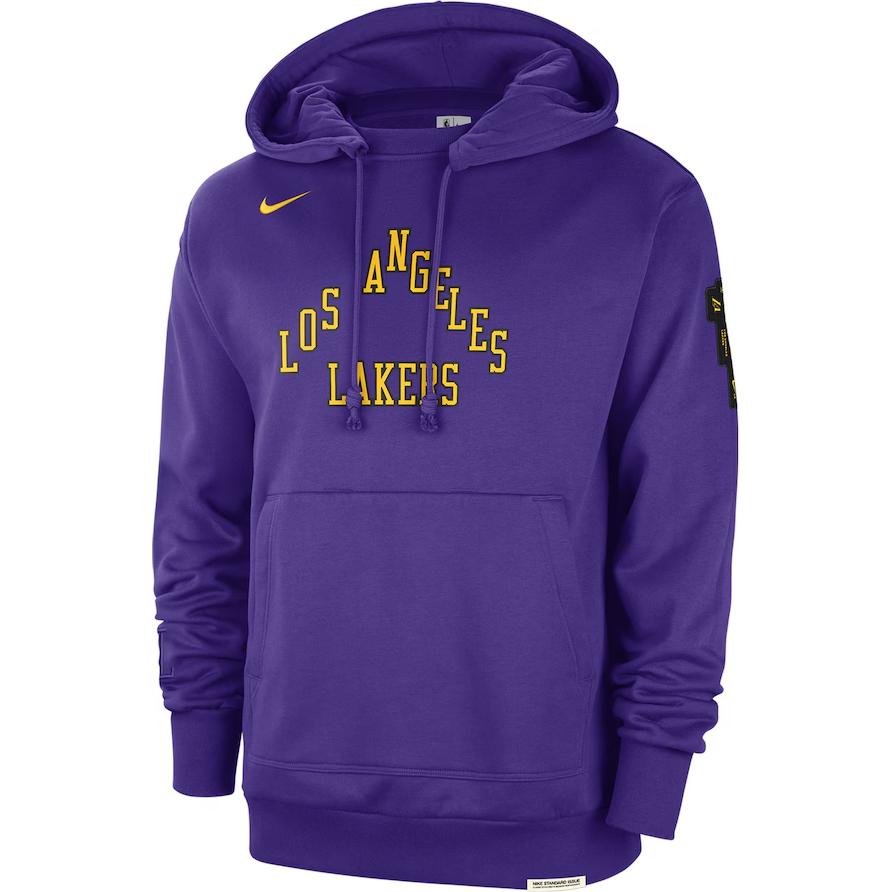 NBA Los Angeles Lakers Nike Purple Hoodie Pullover Sweatshirt 13392657