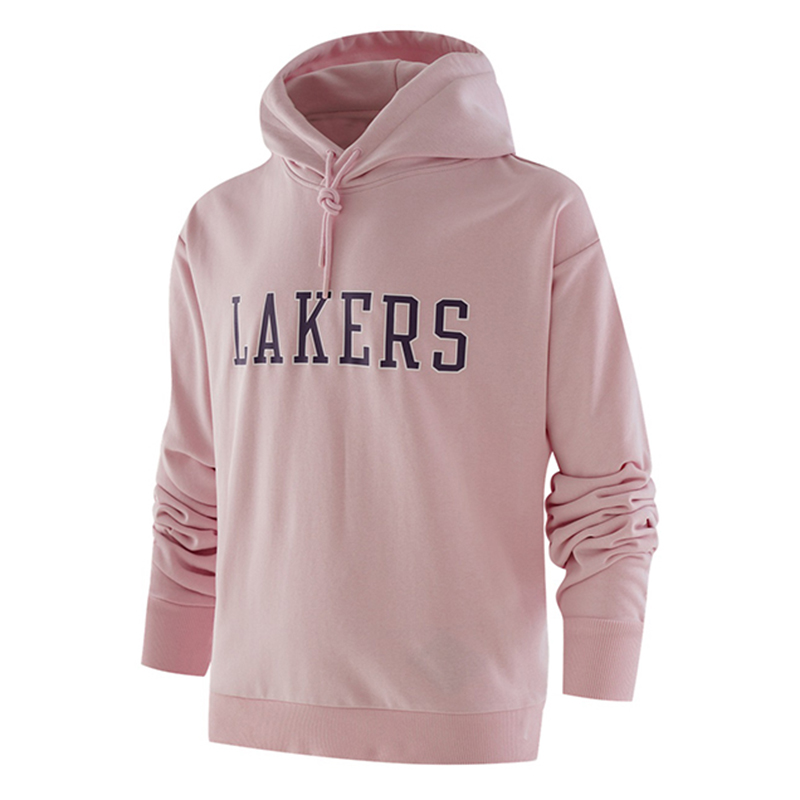 NBA Los Angeles Lakers Pink Hoodie with Letter Print - Unisex Casual Fit FCAPHO21HD11215LAL