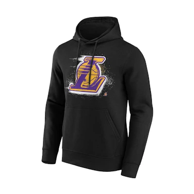 NBA Los Angeles Lakers Splatter Graphic Hoodie Black Pullover Sweater 13340823