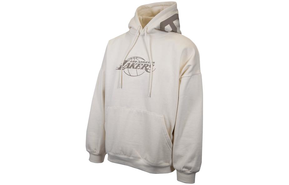 NBA Los Angeles Lakers White Fleece Hoodie Casual and Warm LWAPFW21HD10723LAL