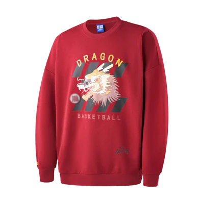 NBA Lunar New Year Lakers Crewneck Sweatshirt Unisex Deep Red + Gift Box APCRE00506LAL44