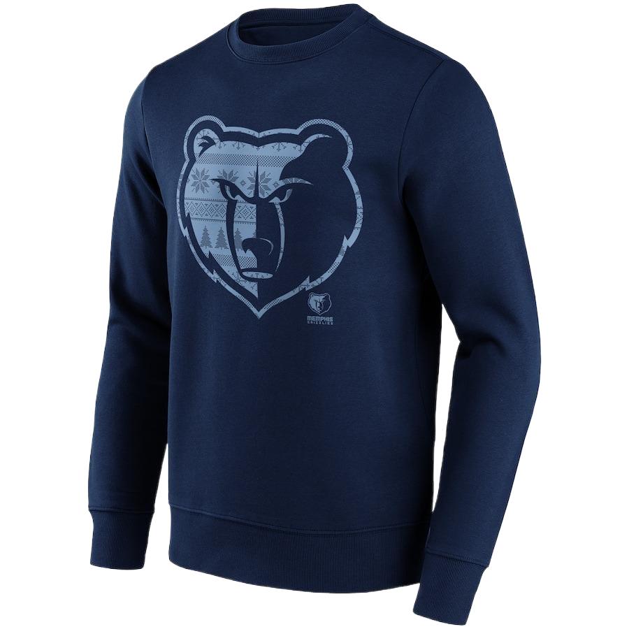 NBA Memphis Grizzlies Animal Print Crewneck Sweatshirt Blue - 13340713