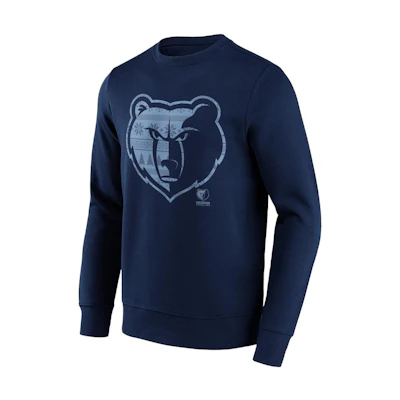 NBA Memphis Grizzlies Animal Print Crewneck Sweatshirt Blue - 13340713