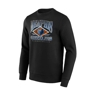 NBA Memphis Grizzlies Calling Plays Logo Print Black Pullover Sweatshirt Men 13340716