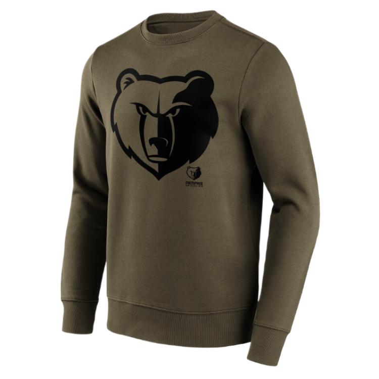 NBA Memphis Grizzlies Crewneck Pullover Animal Graphic Long Sleeve Sweatshirt Green 201426736