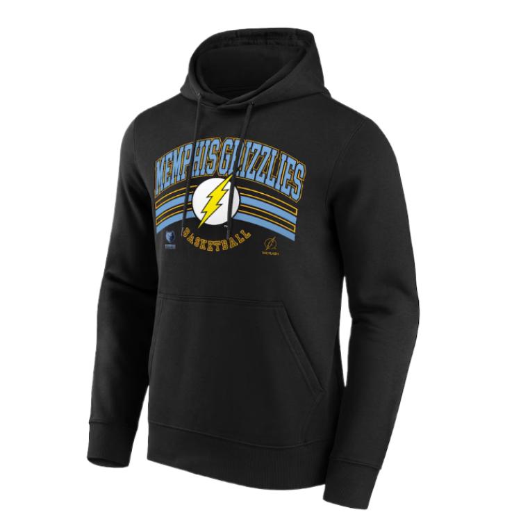 NBA Memphis Grizzlies DC The Flash Logo Hoodie Black Long Sleeve Pullover 14420476