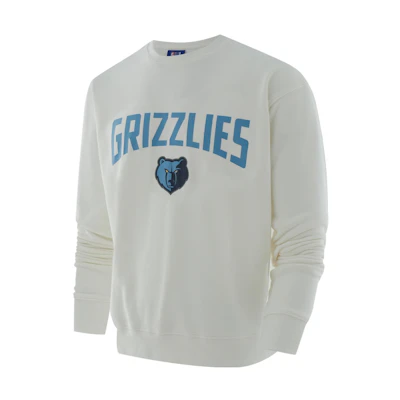 NBA Memphis Grizzlies Logo Print White Crewneck Sweatshirt Unisex Casual Sportswear F3APFA22CR13660MEM