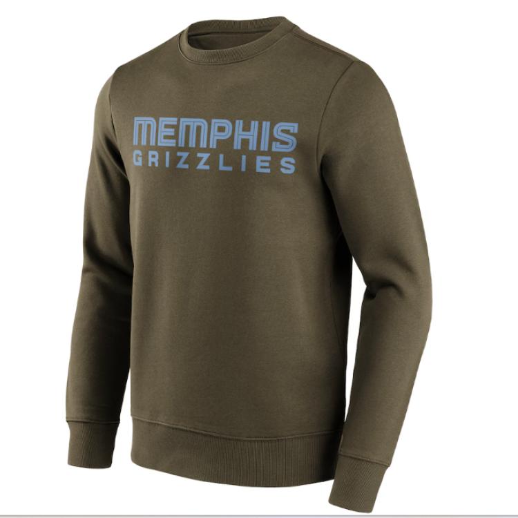 NBA Memphis Grizzlies Wordmark Crewneck Pullover Sweatshirt Men’s Green 201426719