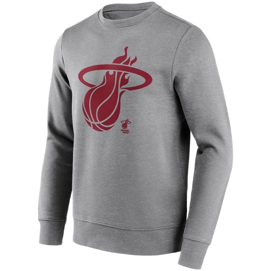 NBA Miami Heat Crewneck Pullover Graphic Sweatshirt Grey 12088691