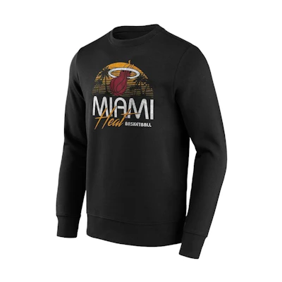 NBA Miami Heat Crewneck Sweatshirt Black Casual and Versatile Style 12089341