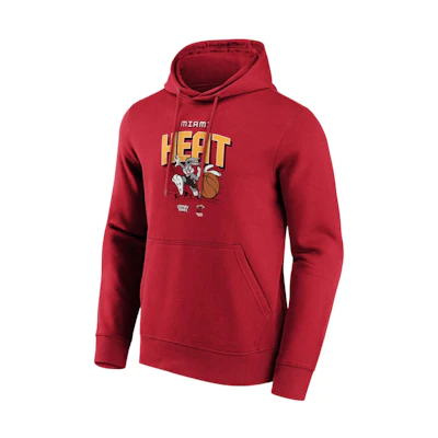 NBA Miami Heat Looney Tunes Bugs Bunny Graphic Red Hoodie Casual Wear 13327593
