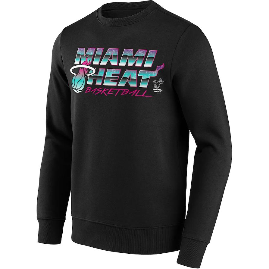NBA Miami Heat Pullover Crewneck Sweatshirt Black () 12088921