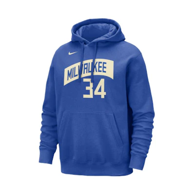 NBA Milwaukee Bucks Alphabet Hoodie Blue Casual Wear 13392727