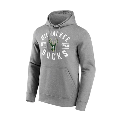 NBA Milwaukee Bucks Animal Print Letter Hoodie Gray - Stylish & Comfortable 12085826