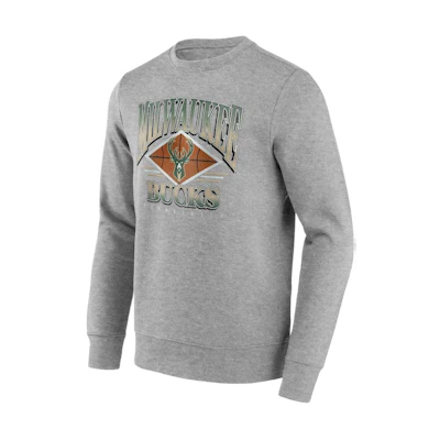NBA Milwaukee Bucks Antetokounmpo Graphic Crewneck Sweatshirt Grey 13341014