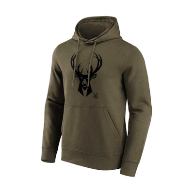 NBA Milwaukee Bucks Fanatics Hoodie Long Sleeve Casual Sweatshirt Brown 12087153