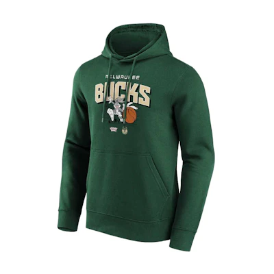 NBA Milwaukee Bucks Looney Tunes Bugs Bunny Graphic Hoodie Green Long Sleeve 13327523