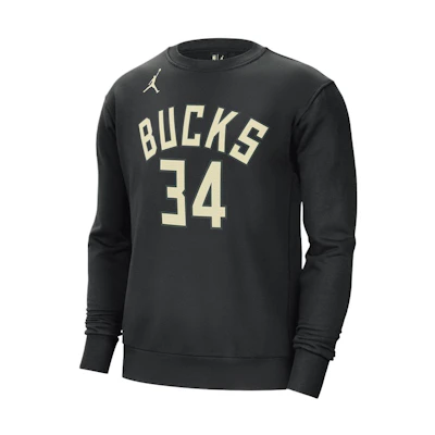 NBA Milwaukee Bucks Nike Giannis Antetokounmpo Black Crewneck Sweatshirt Men 13374168