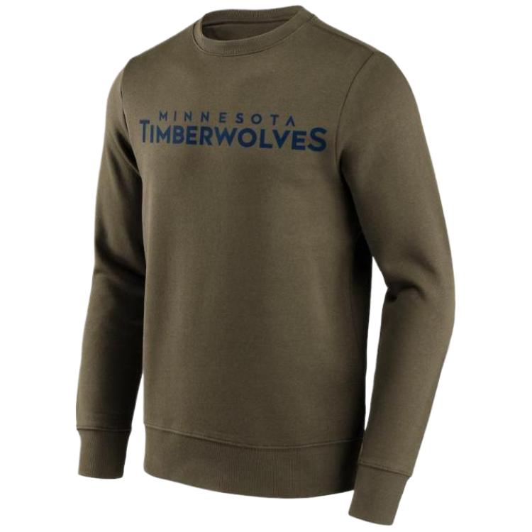 NBA Minnesota Timberwolves Fanatics Crewneck Sweatshirt Green Fashion Logo 12092088
