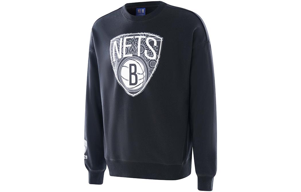 NBA Nets Paisley Crewneck Sweatshirt Unisex Black APCRE00016BKN12
