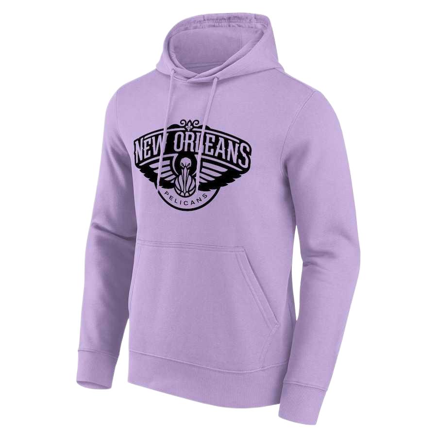 NBA New Orleans Pelicans Fanatics Purple Logo Print Hoodie 200360813