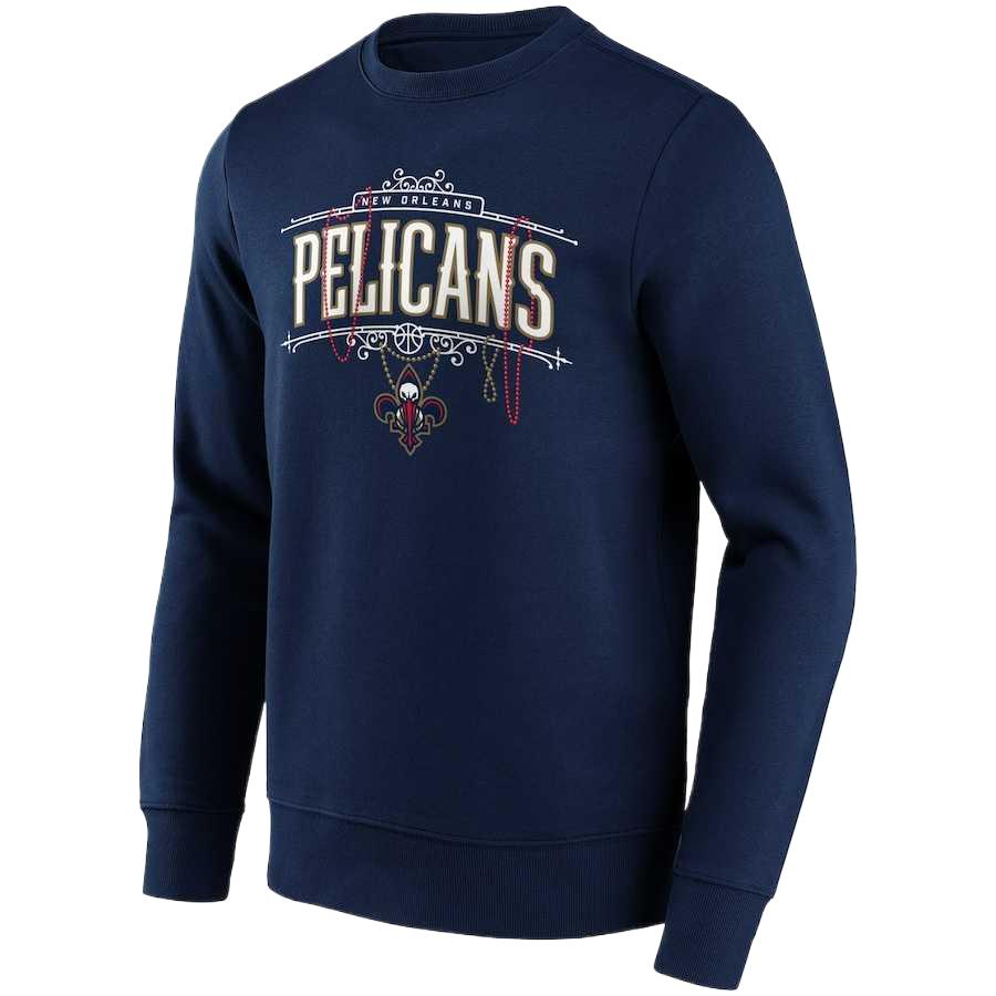 NBA New Orleans Pelicans Hometown Graphic Crew Blue Pullover Sweatshirt Men 12089186