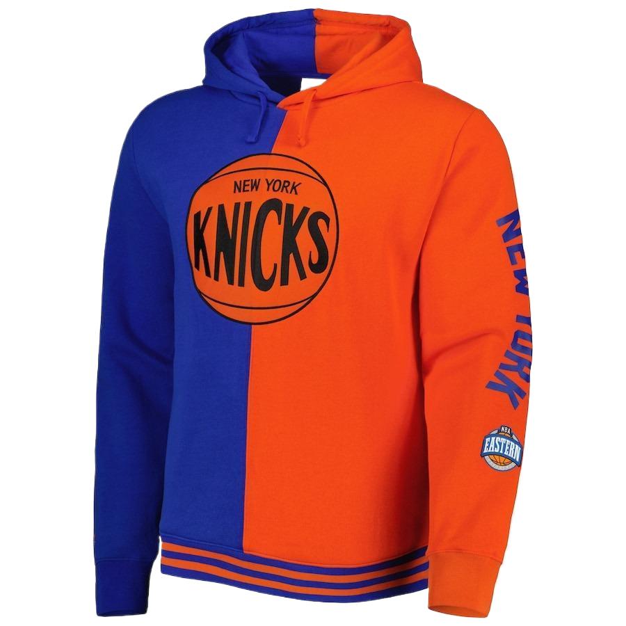 NBA New York Knicks Colorblock Hoodie Blue/Orange () 5176752