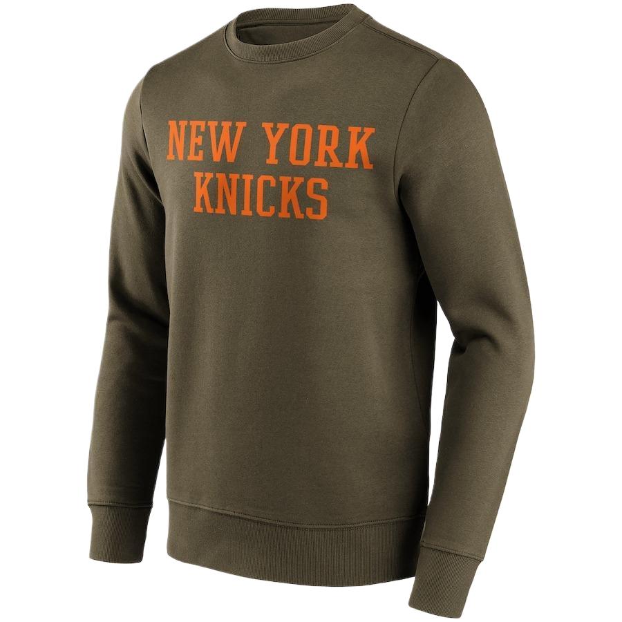 NBA New York Knicks Colorful Logo Crewneck Sweatshirt Green () 201426725