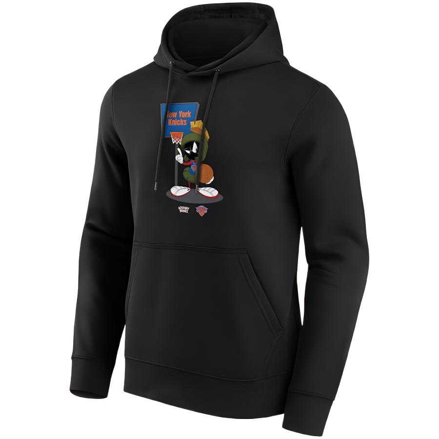NBA New York Knicks Looney Tunes Marvin Hoodie Black Cartoon Graphic Pullover 13327517