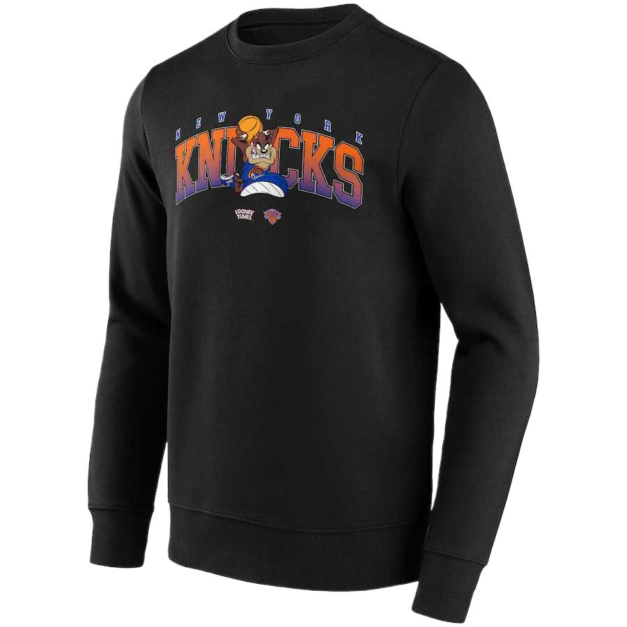 NBA New York Knicks Looney Tunes Taz Graphic Crewneck Sweatshirt Black 13327568
